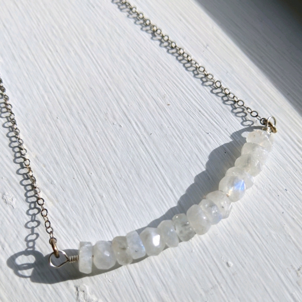 White moonstone necklace
